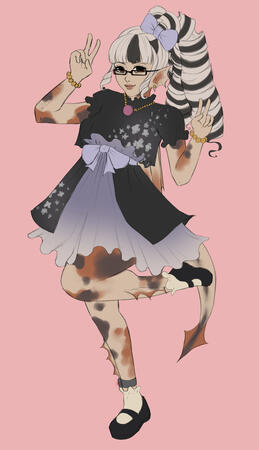 Fullbody, colors only, no background.